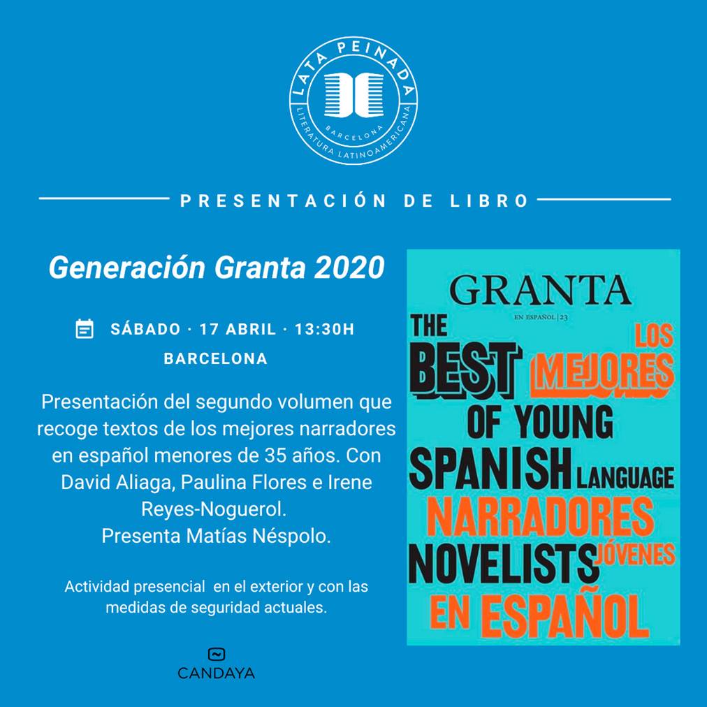 Vermut literario y presentación de Los mejores narradores jóvenes en español 2 (Granta 23/ Candaya Narrativa 74)